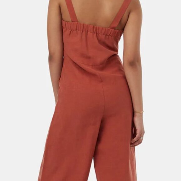 TreeLinen Apron Front Jumpsuit - Picture 2 of 5